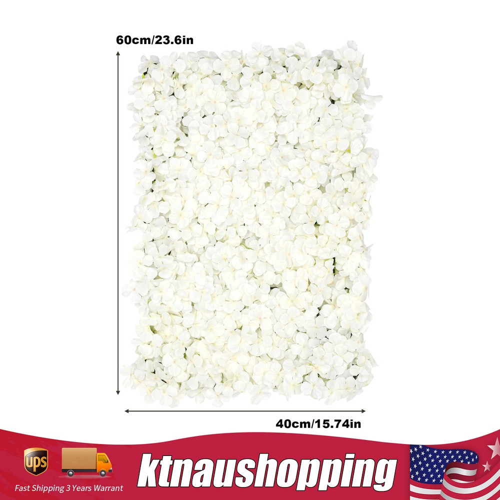 NEW Artificial Flower Wall Panel White 20pcs For Filming Wedding Party Backdrop