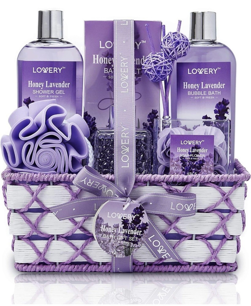 LOVERY 13-Piece Bath & Body Gift Set for Her - Valentine's Day Spa Basket-image