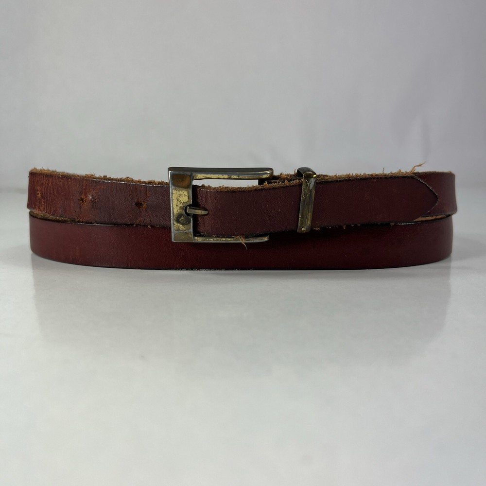 Levi Strauss Skinny Brown Leather Belt - Women's Size 34