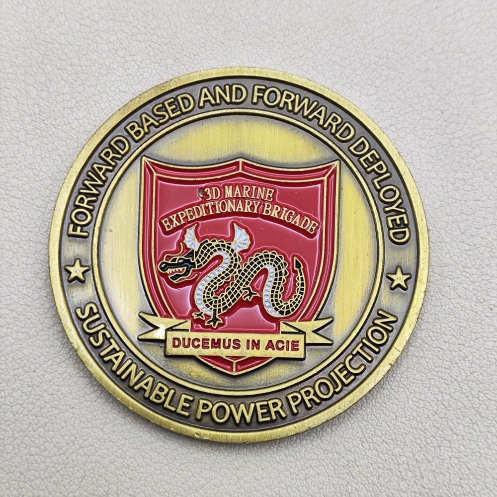 US Marine Corps 3D Marine Expeditionary Brigade Challenge Coin