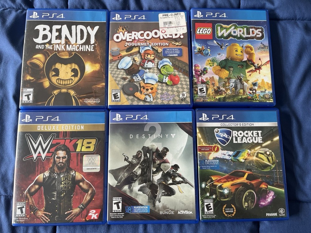 Sony Playstation 4 Video Game Bundle Lot with WWE, Destiny 2, and more!