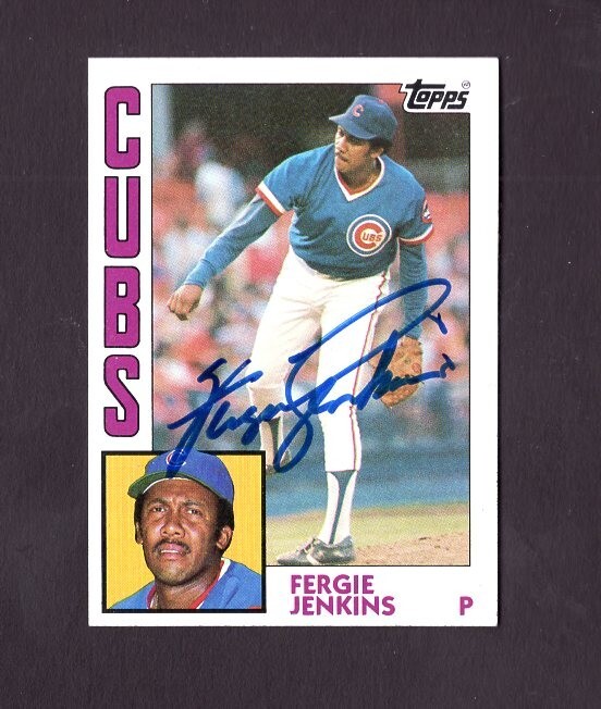 1984 Topps SIGNED # 483 Fergie Jenkins Chicago Cubs Autographed SHIPPING IS FREE