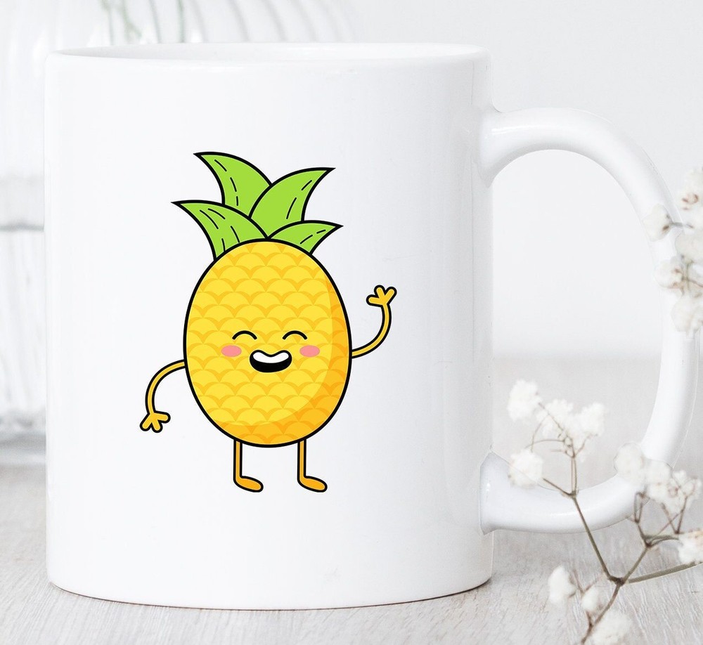 Pineapple Shaped Coffee Mug Fun Cute Gift for Pineapple Lovers