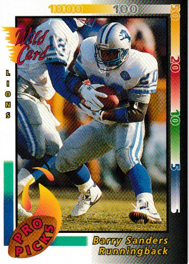 1992 WILD CARD /  BARRY SANDERS 
