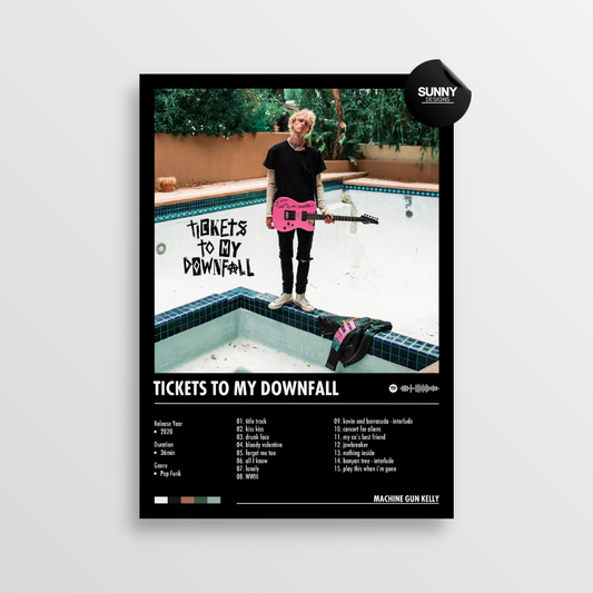 Machine Gun Kelly Tickets to My Downfall Album Cover Poster Art Print