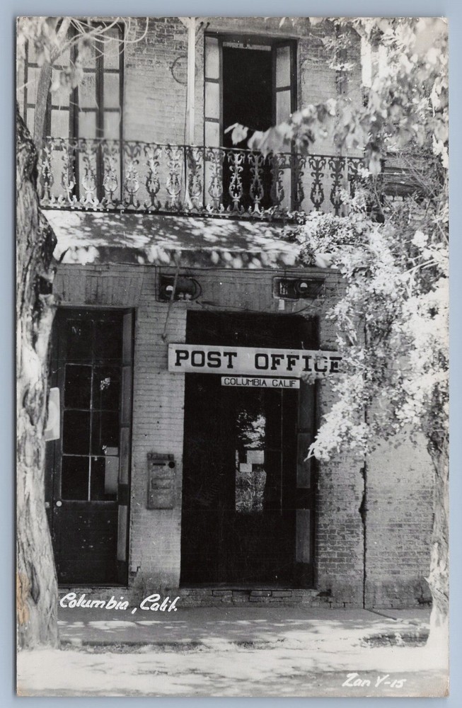 Columbia CA Old Express Drop Box Postal History RPPC D1