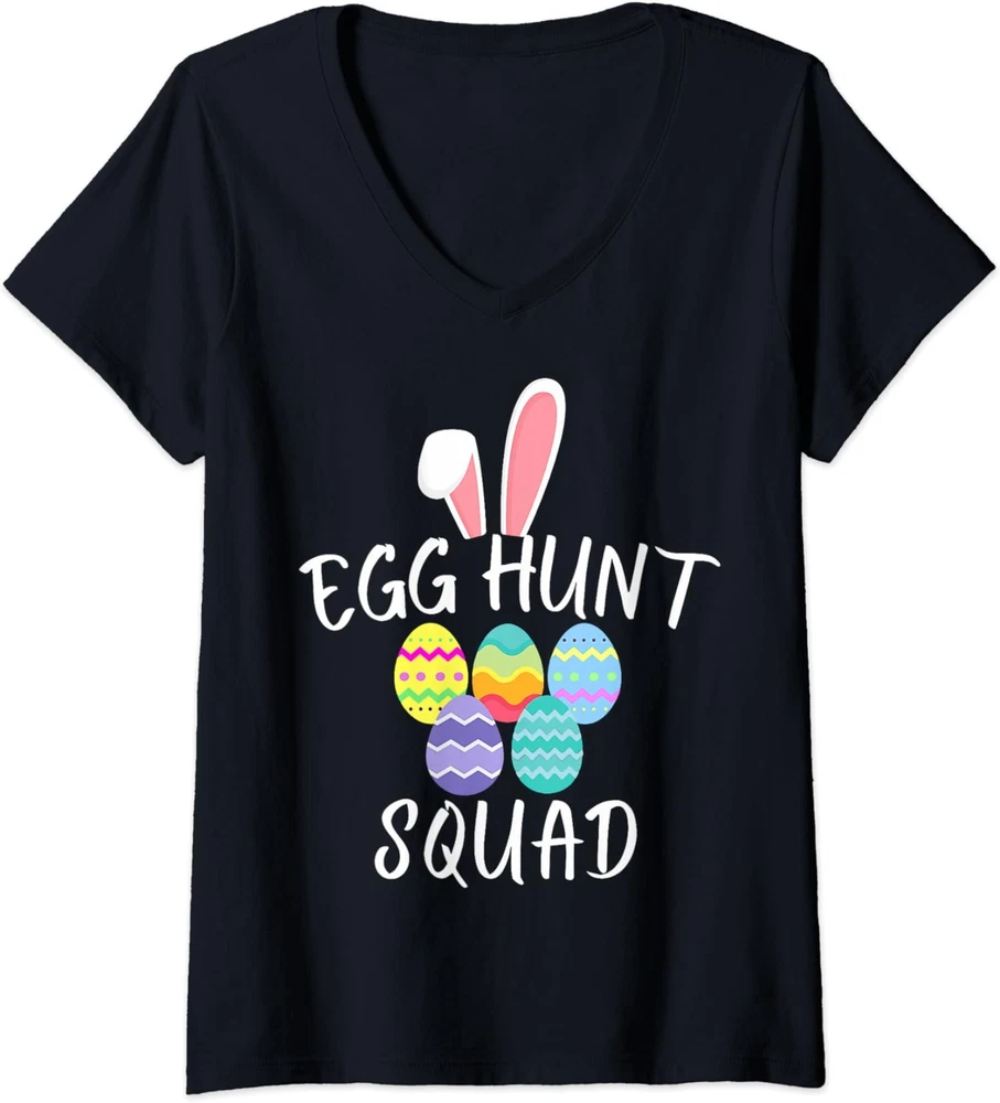 Egg Hunt Squad 2024 Funny Easter Day Egg Hunt Ladies' O-Neck Tshirt