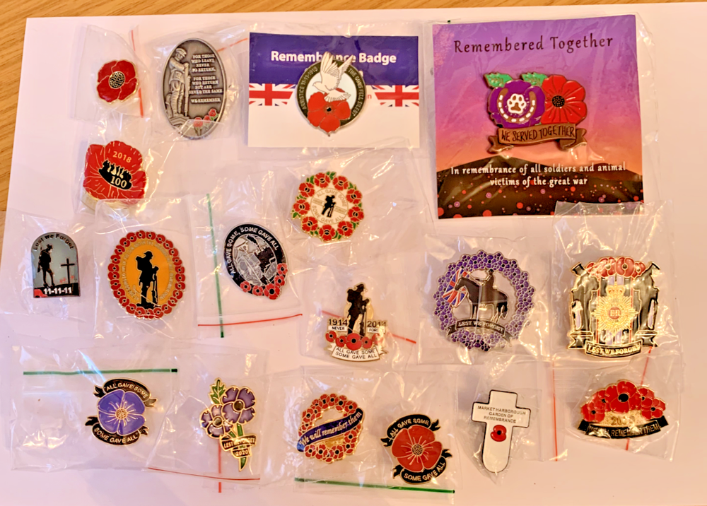 ZB23:   Collection of Remembrance Pin Badges x 18
