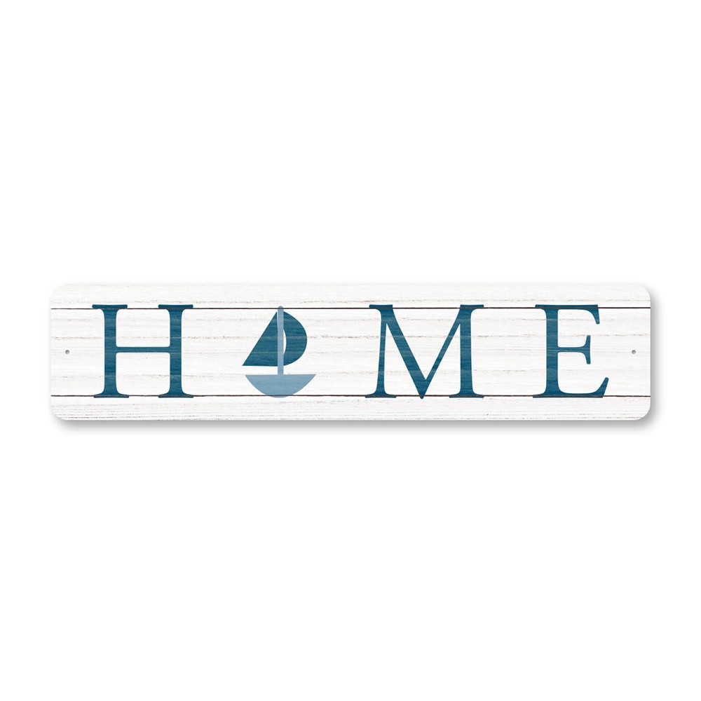 Home Sail Boat Metal Sign