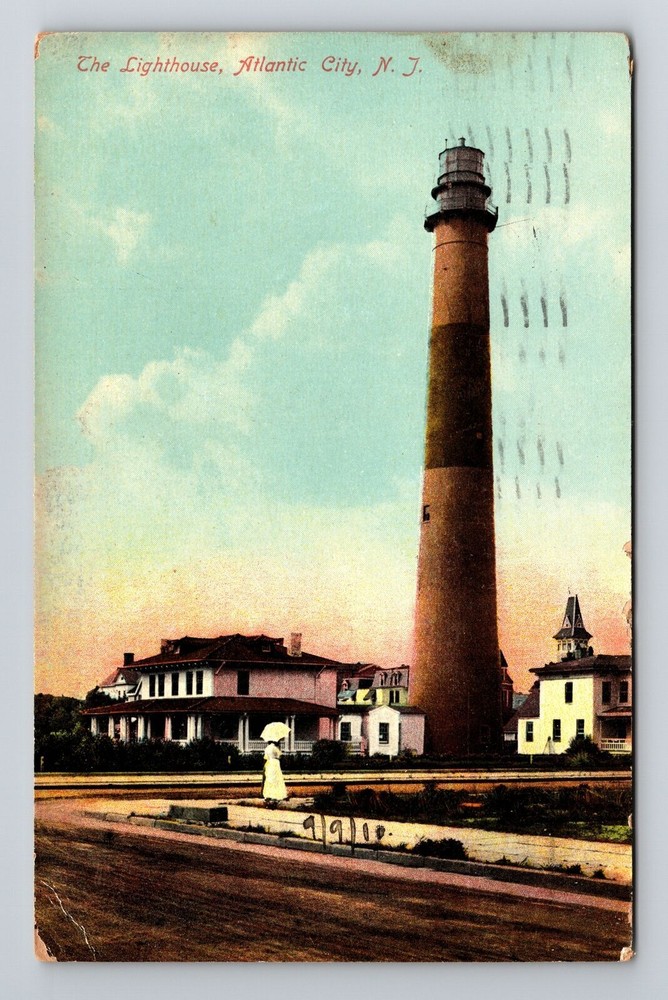 Atlantic City NJ-New Jersey, The Lighthouse, c1910 Vintage Souvenir Postcard