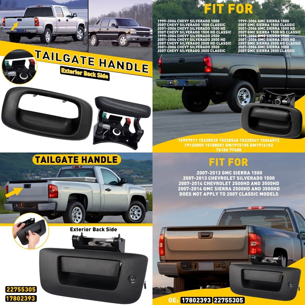 15997911 Tailgate Handle Bezel Clips Fits Chevy Silverado GMC Sierra 99-07 M