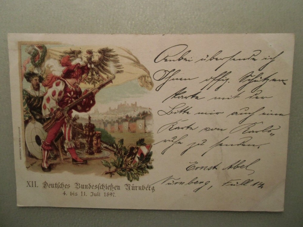Ansichtskarte Nürnberg XII Deutsches Bundesschießen Nürnberg Litho 1897