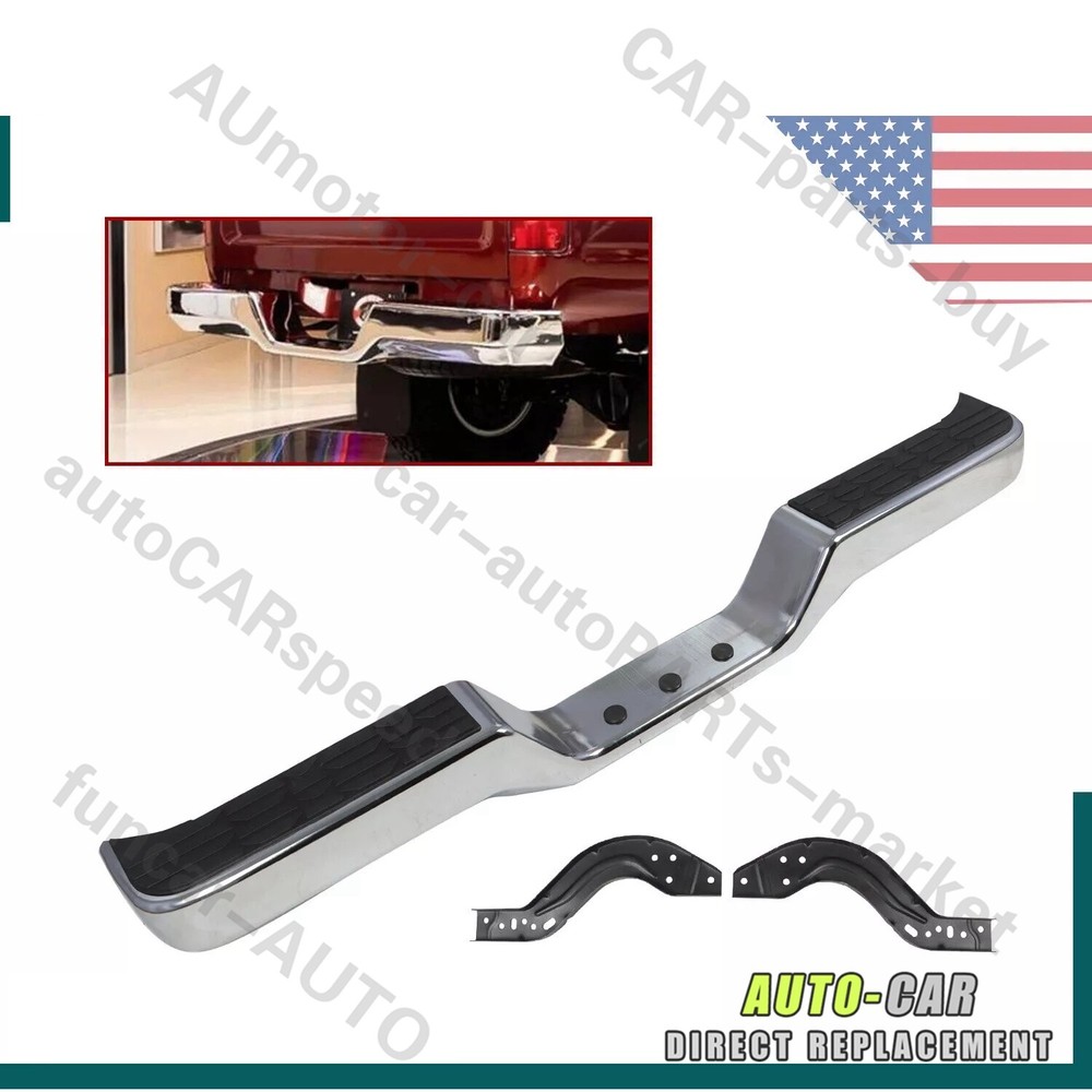 Chrome Rear Step Bumper For 1989-1995 Toyota Fleetside W/o Parking Sensor Holes
