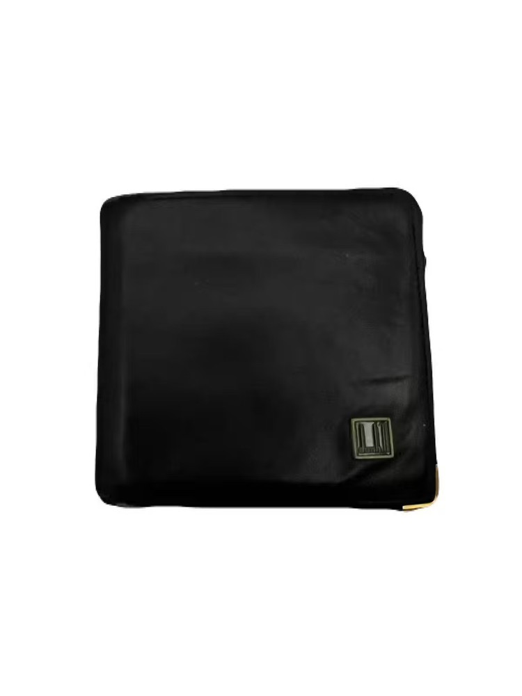 dunhill Wallet Leather Black USED Y0405-25
