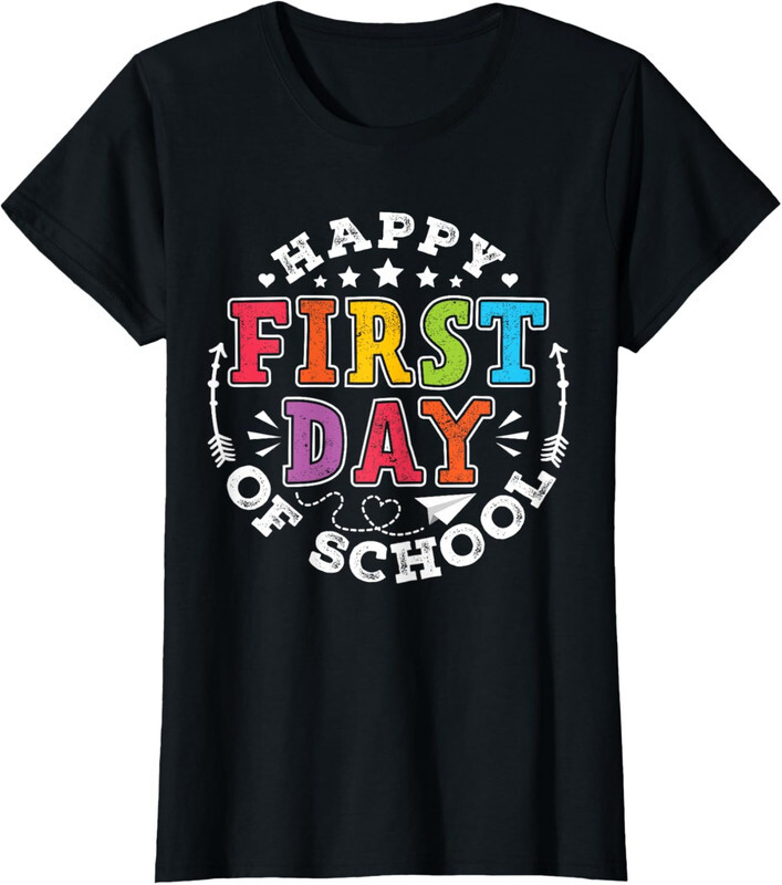 Back To School First Day Of School Teachers Cute Ladies' Crewneck T-Shirt-image