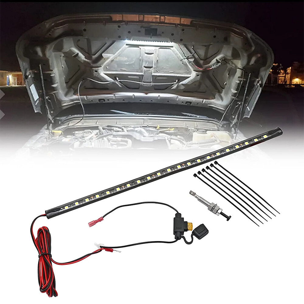 39cm 12-14V Repair Light Kit Bar White LED Panels Fit For Car Under Hood Engine