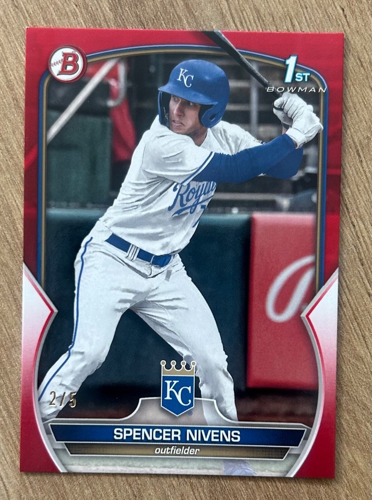 2023 1st Bowman Draft Spencer Nivens Red /5 #BD-93 Kansas City Royals