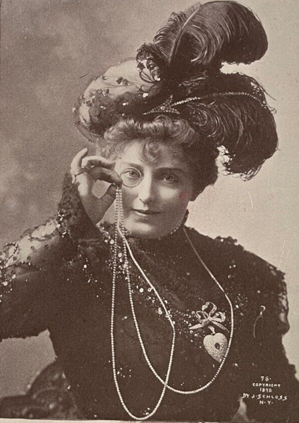 1898 Vintage Magazine Illustration Actress Lillian Russell