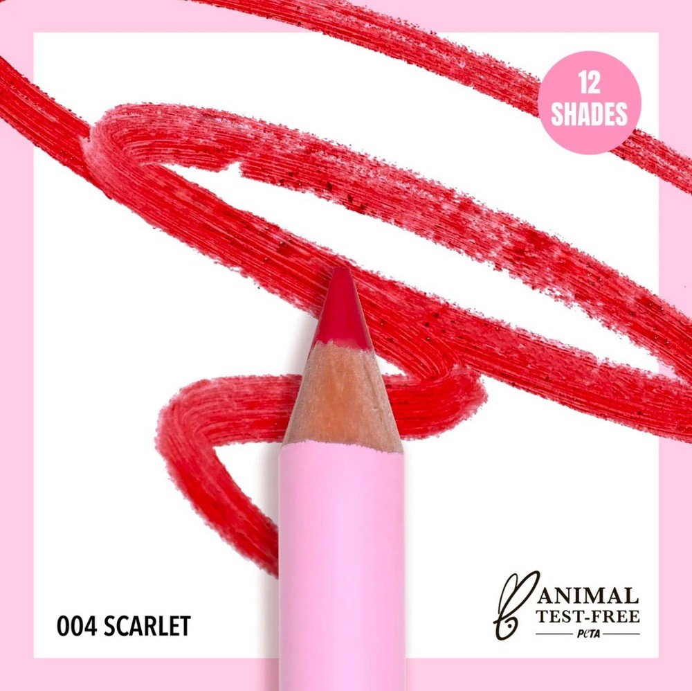 Moira Flirty Lip Pencil 004 Scarlet Italian Longwear Lip Liner