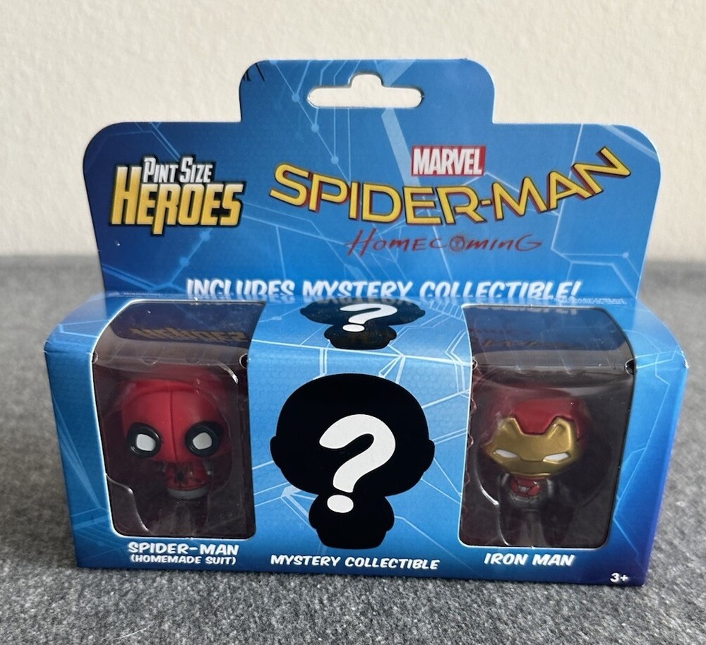 Funko Pint Size Heroes Spider-Man Homecoming 3-Pack Iron Man + Mystery Hero