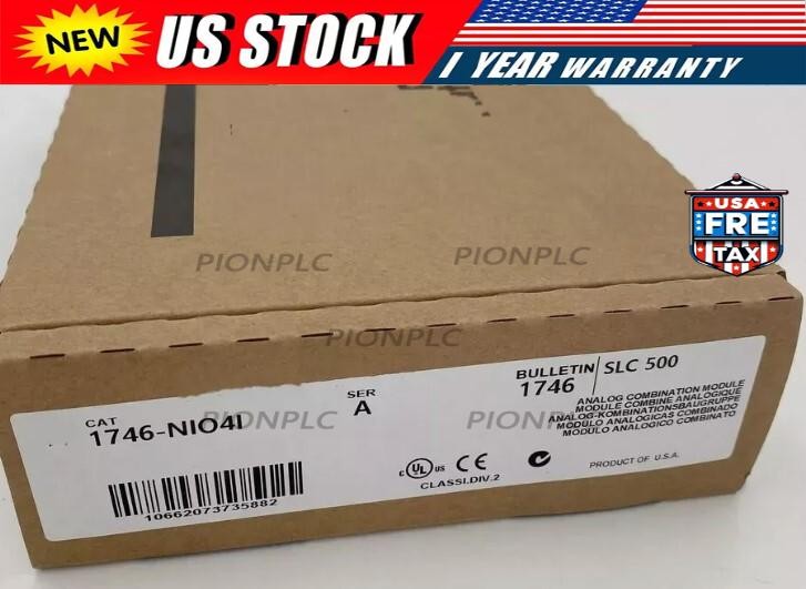 New Sealed AB 1746-NIO4I SLC 500 Analog Output Module 1746NIO4I