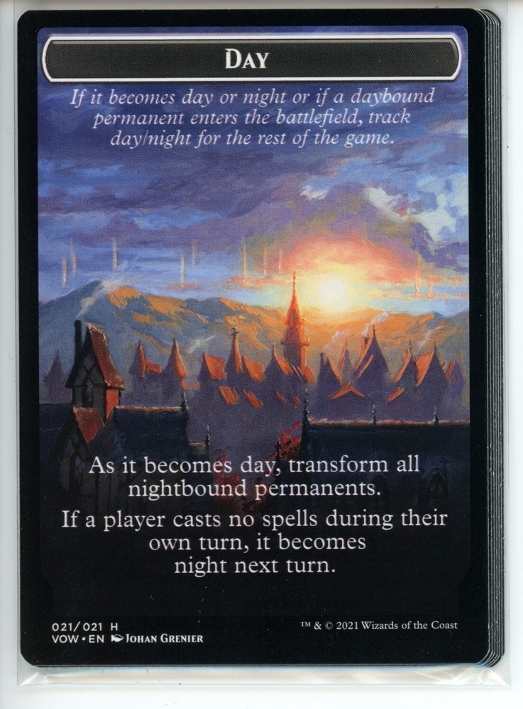 DAY // NIGHT DOUBLE-SIDED TOKEN Crimson Vow #21 VOW(NM+)(MTG)
