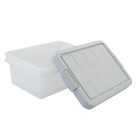 2-Pack 14Qt Latching Plastic Storage Bins with Lids