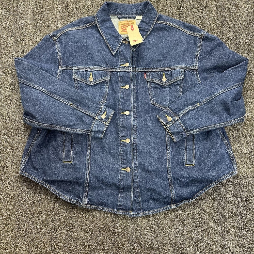 Big & Tall Levi's® Denim Trucker Jacket Mens 3xl Blue- NWT