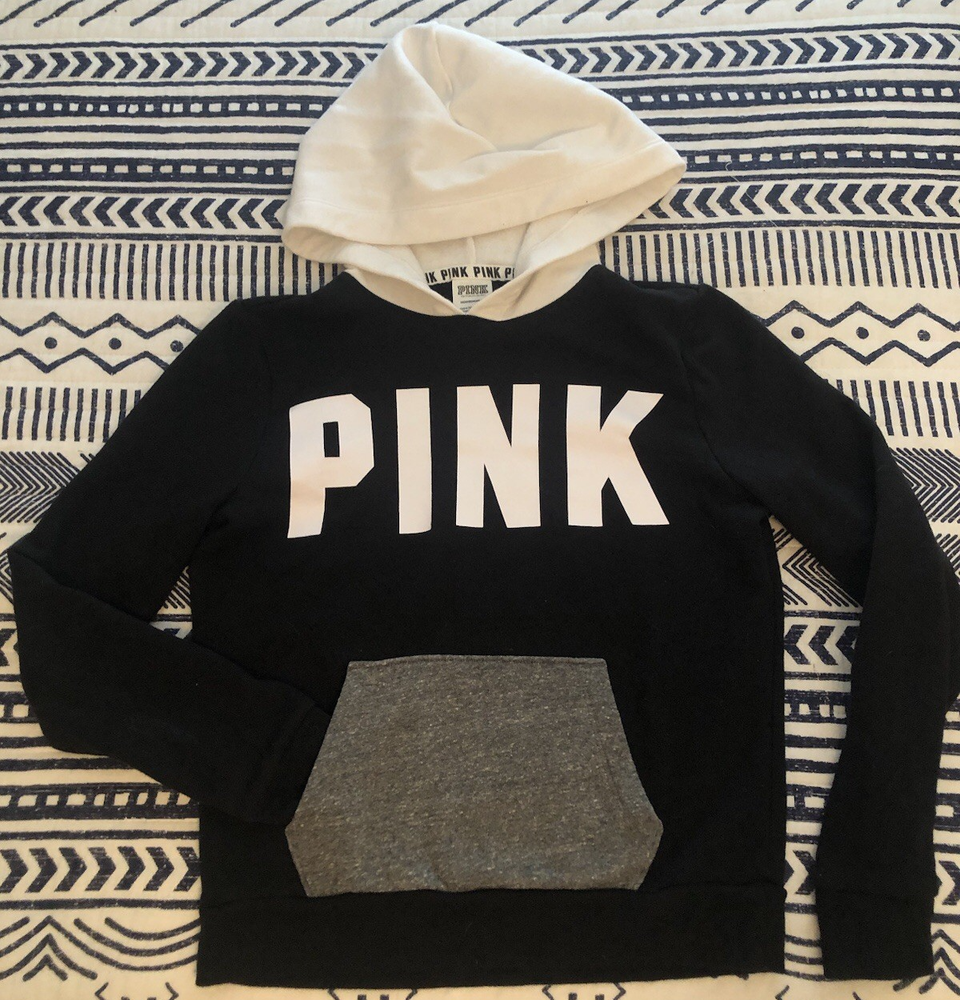 Victoria’s Secret Hoodie Size XS Black And White