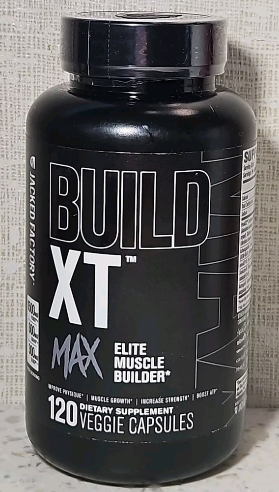 Build-XT MAX Elite Muscle Builder Strength ATP Energy 120 Capsules 04/2026