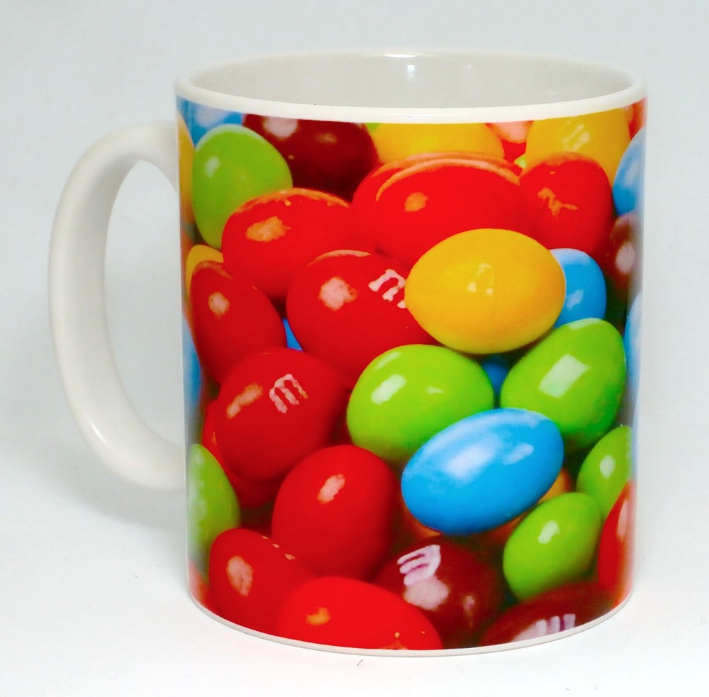 Peanut M & M's Chocolate Candy Mug Can Personalise Great Sweet Tooth Sweets Gift