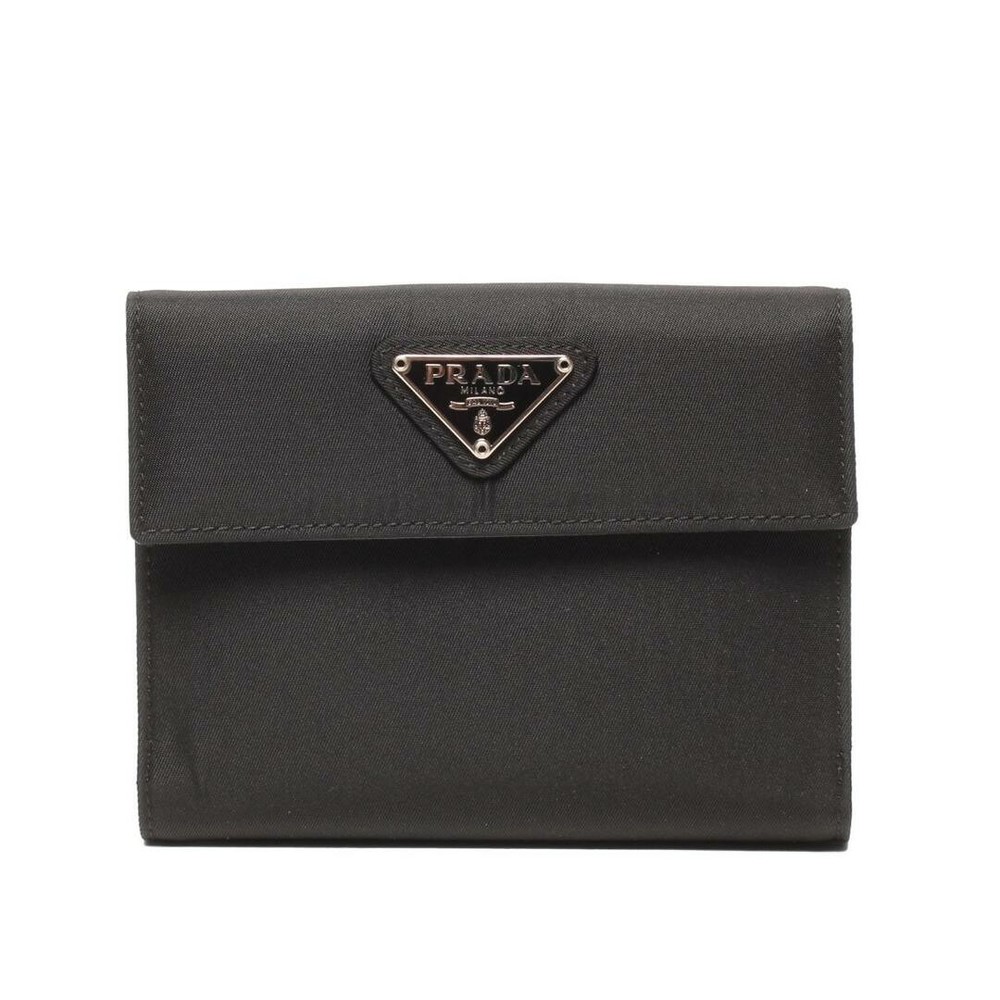 Prada Nylon Bifold Wallet Unisex With Minor Wear Details DAE3