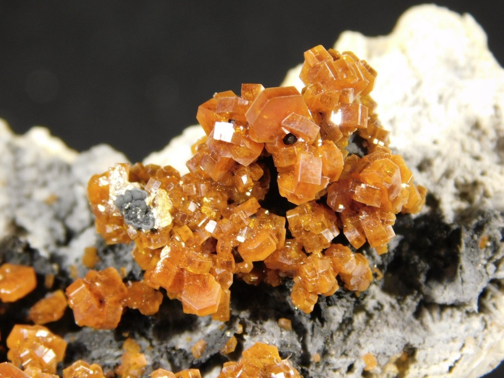 AAA Vanadinite Crystal Cluster 205gr with Vibrant Orange Crystals