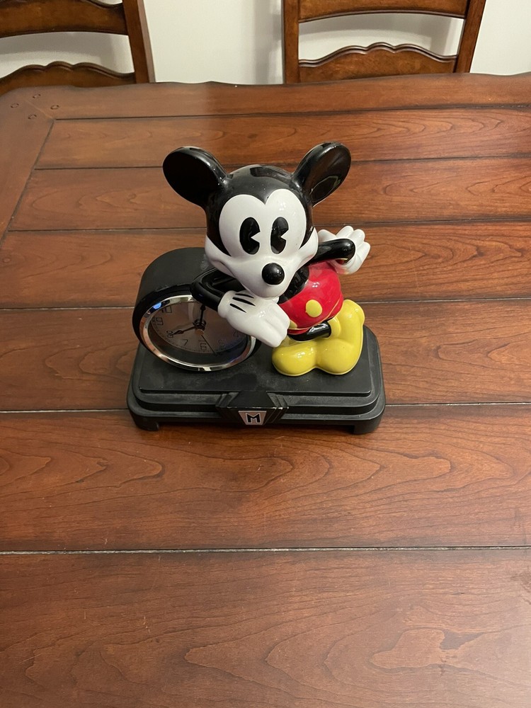 Walt Disney Store Mantle Clock - Deco Mickey Mouse Clock Figurine
