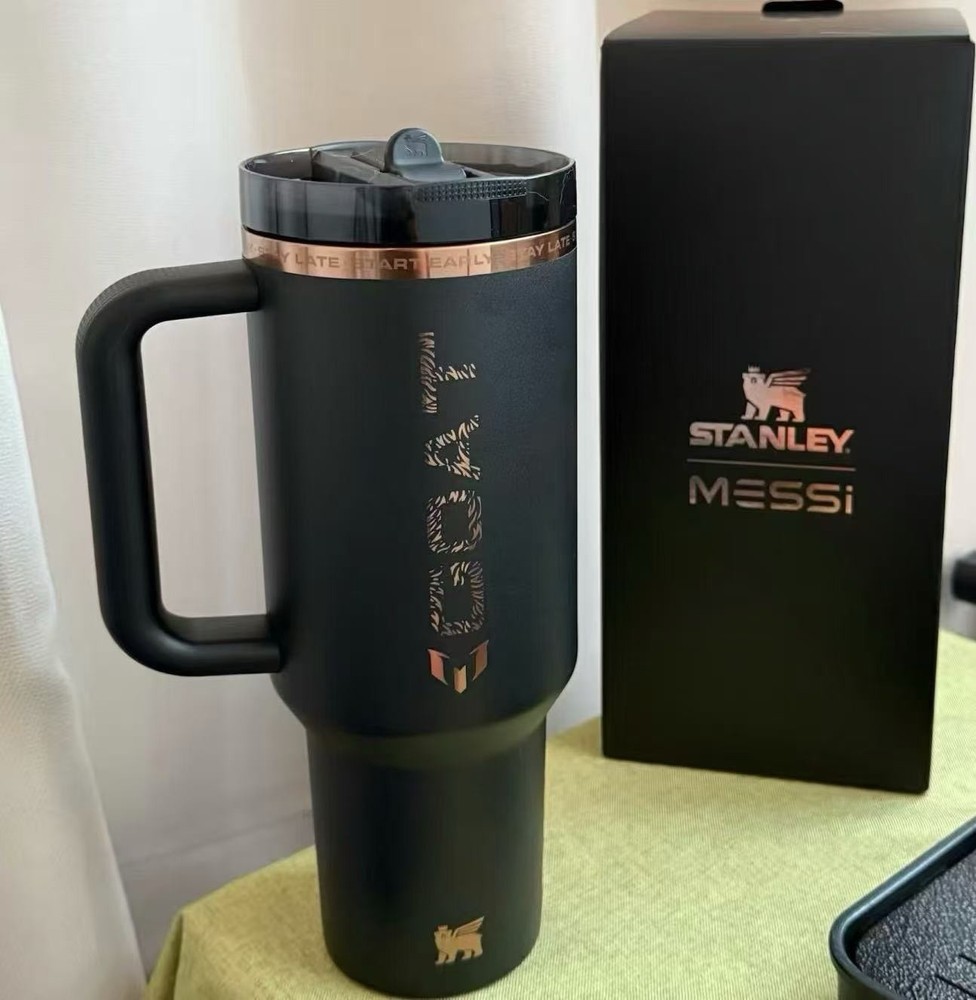 Messi x Stanley 1913 Quencher Pro Tour Flip Straw Tumbler 40oz Messi Goat Black