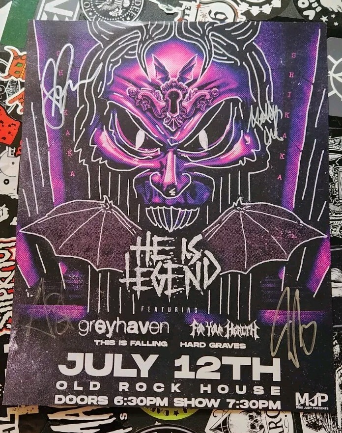 HE IS LEGEND Signed Autographed 11x17 Tour Poster VIP