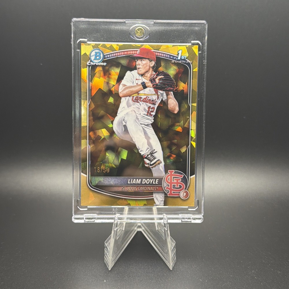 2025 Bowman Draft Sapphire Liam Doyle Chrome Gold Refractor 1st #/50 Cardinals