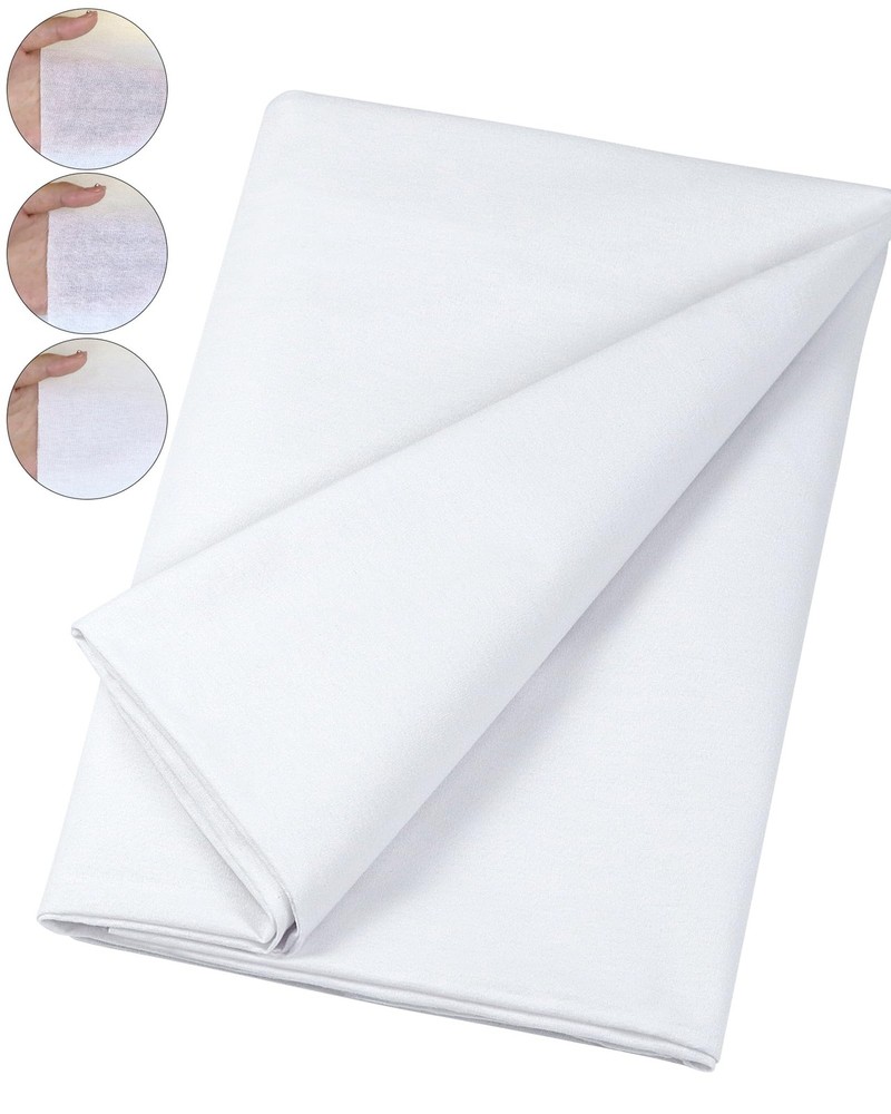 Woven Cotton Iron-On Fusible Interfacing: 44 inch X 2 Yards White Heavy Weigh...