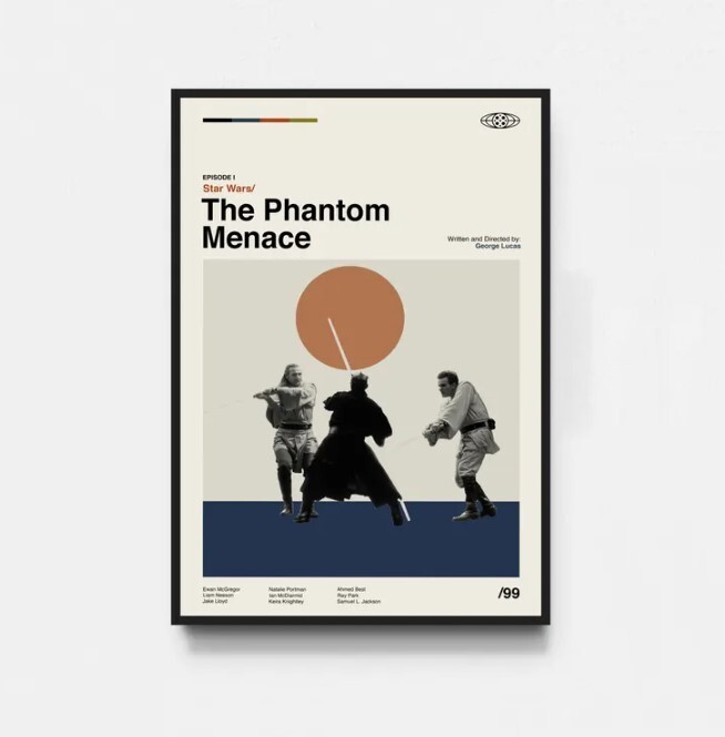 Star Wars Phantom Menace Poster and Print Collection