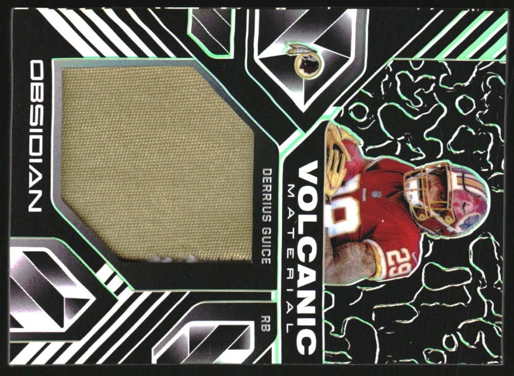 2018 Panini Obsidian Volcanic Materials Electric Etch Green #10 Derrius Guice/25