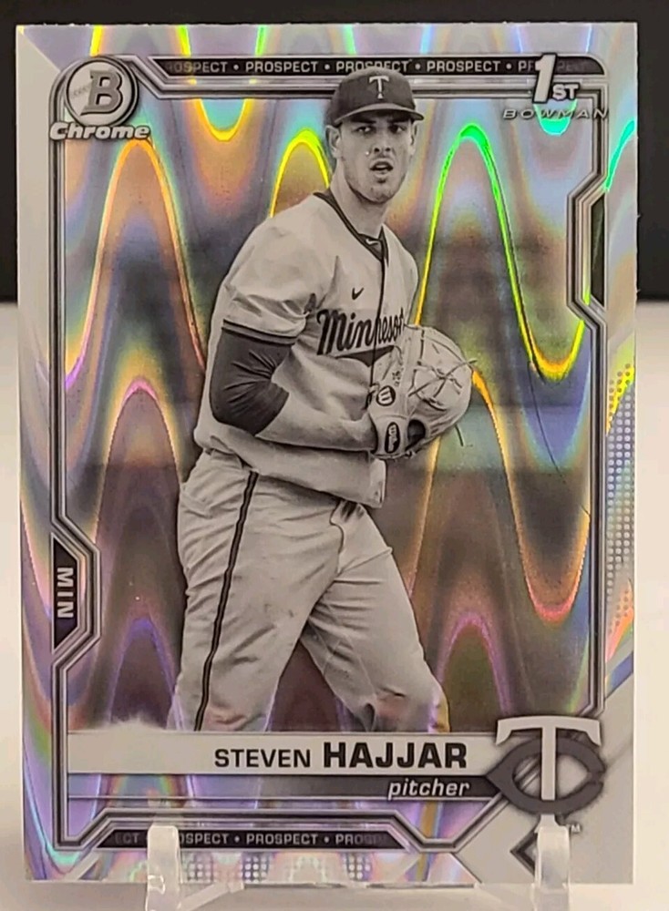 2021 Bowman Draft Steven Hajjar Black & White RayWave Refractor #BDC-161 RC