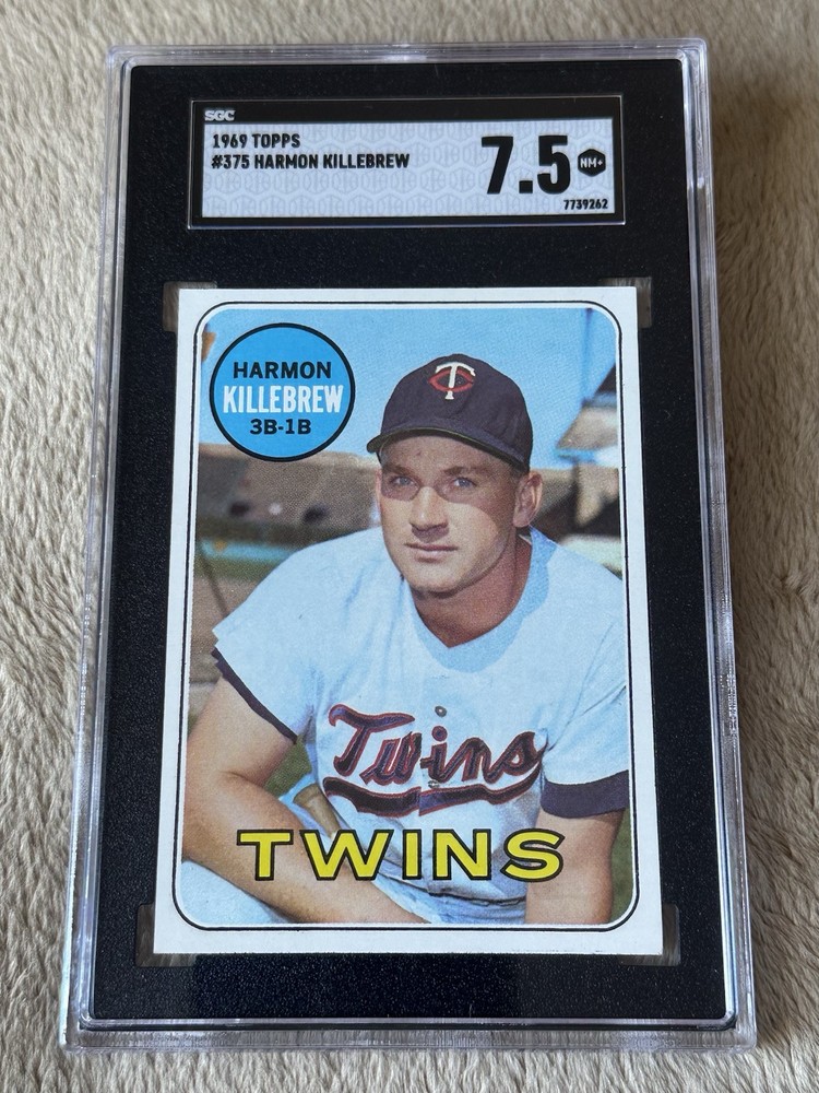 1969 Topps Harmon Killebrew #375 SGC 7.5 Twins HOF NM+ Vintage Baseball Card