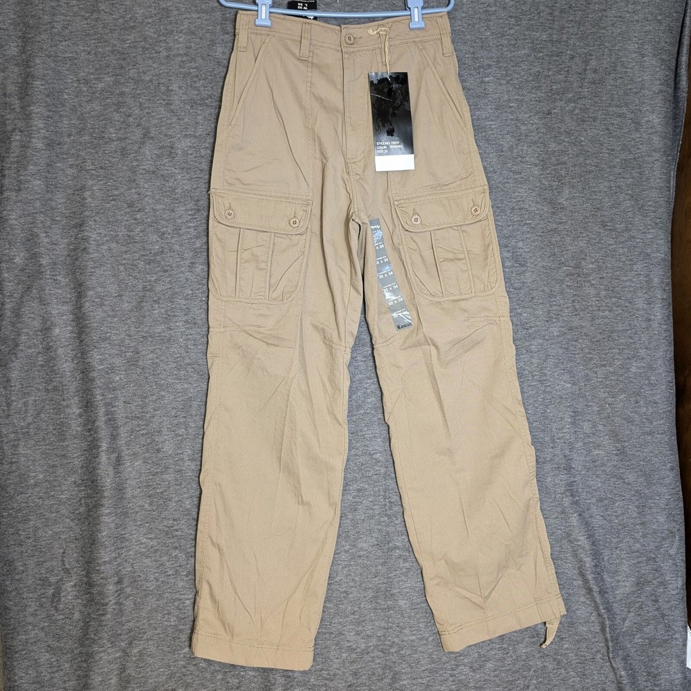 Vintage Koman Cargo Pants D Khaki  Pocket Tagged 32x34 (Act. 30x32)  *READ*