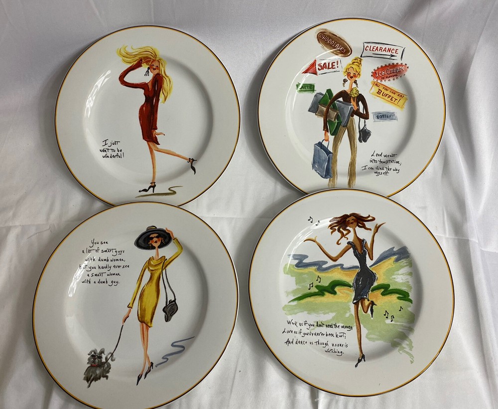 Set of 4 Sakura Glamour Girls Fun Multimotif Ladies 8