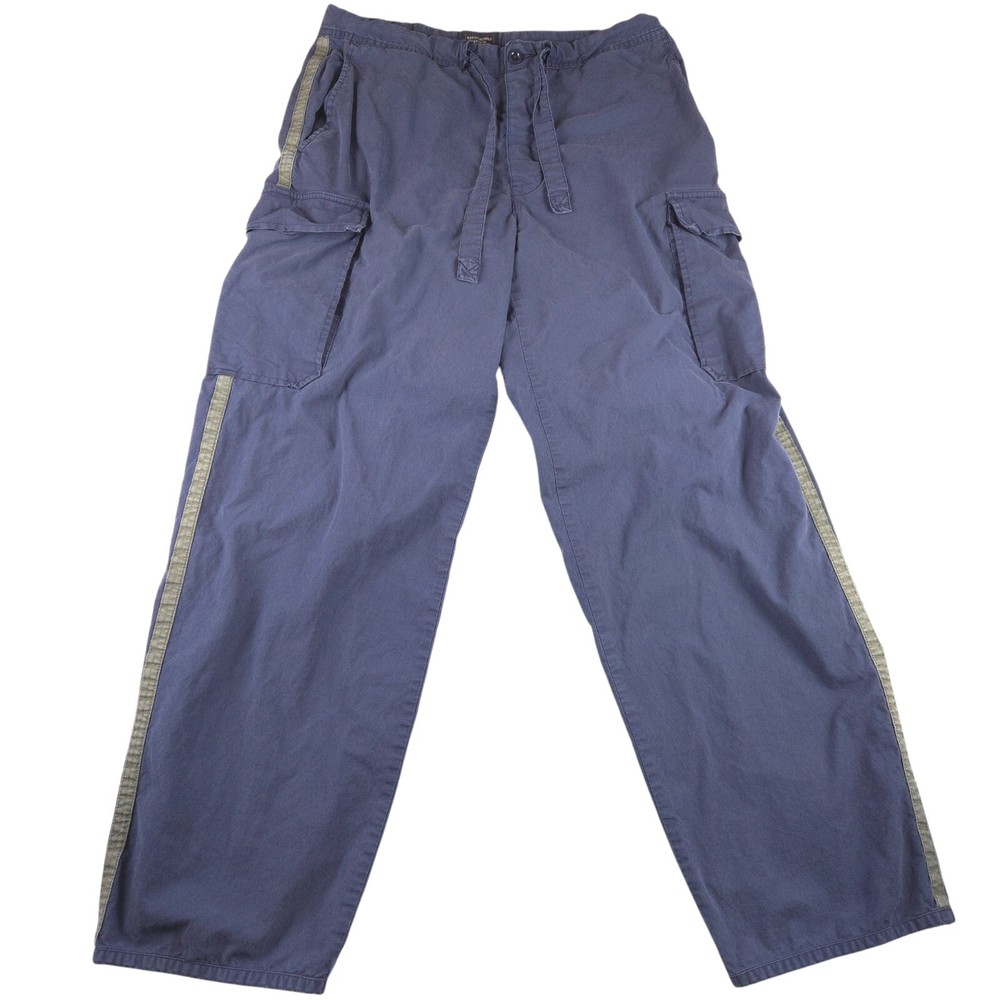 VTG Y2K Abercrombie & Fitch Paratrooper Navy Blue Cargo Pants Baggy Men's Size M