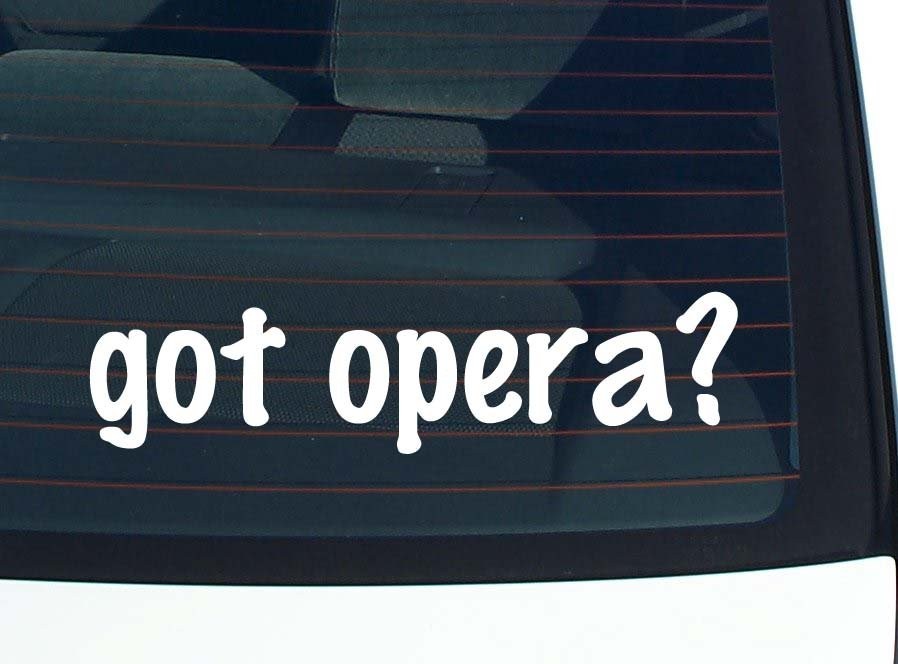 Opera Lover Car Decal Funny Bumper Sticker Vinyl Window Art