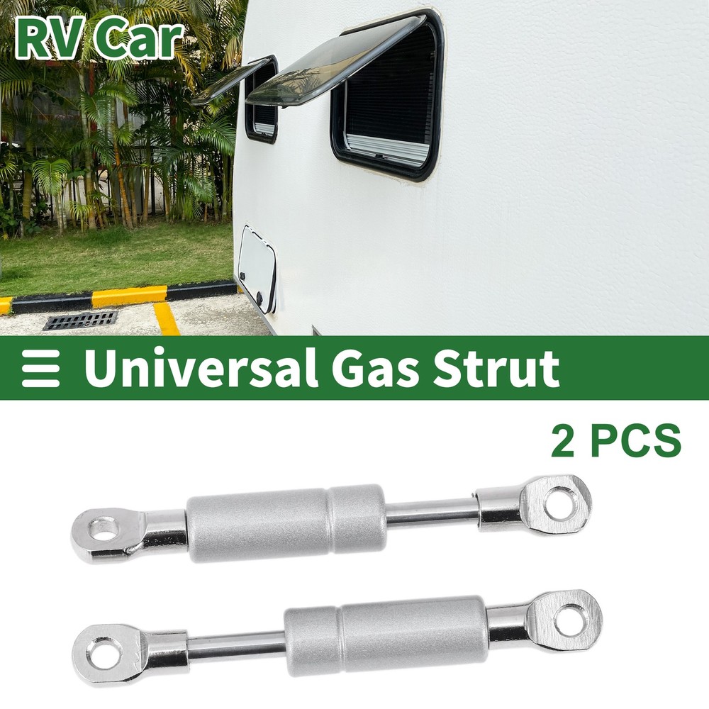 100mm 156N Silver Carbon Steel Gas Springs 2-Piece Set