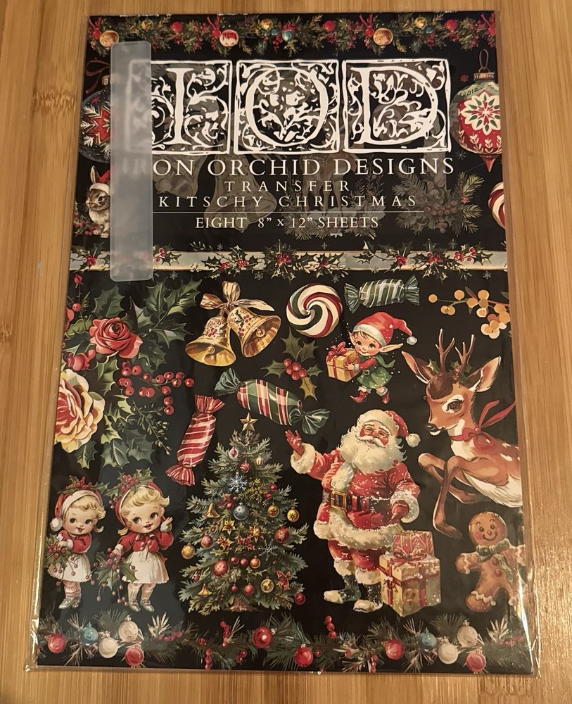 Iron Orchard Designs IOD Christmas  Transfer Kitschy Christmas Transfer Retired