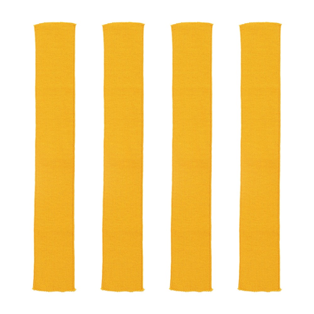 4pcs 40x6cm Elastic Cuff Rib Trim Cotton Fabric Knit Stretch Band Yellow Orange