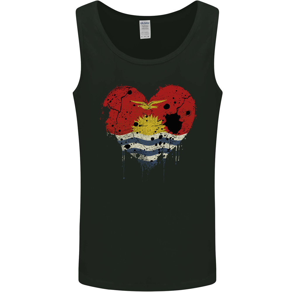 Love Kiribati Flag Day Football Mens Vest Tank Top